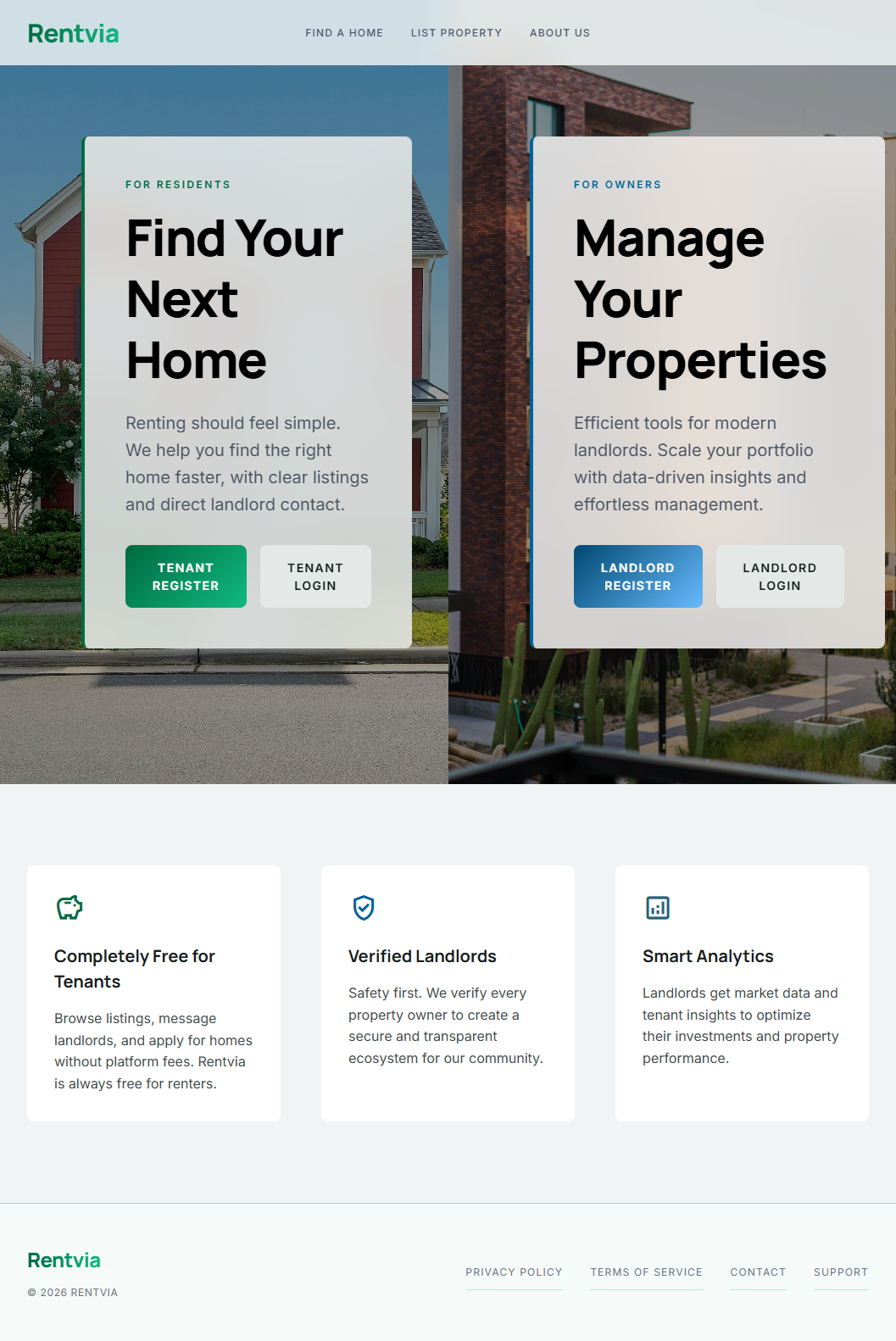 Rentvia project screenshot